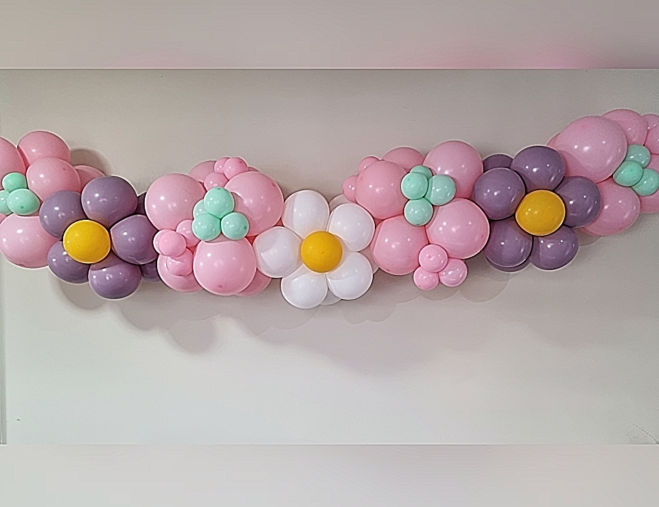 Flower balloon garland